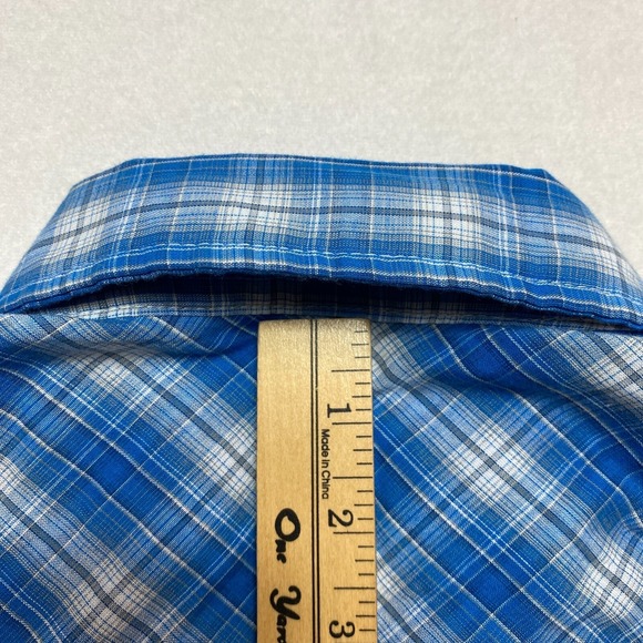 Wrangler Western Shirt Mens Small Petite Long Sleeve Plaid Cowboy Button Up - Picture 11 of 11